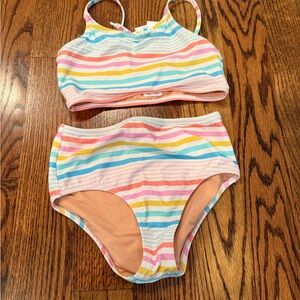 J. Crew Peach and White Bikini
